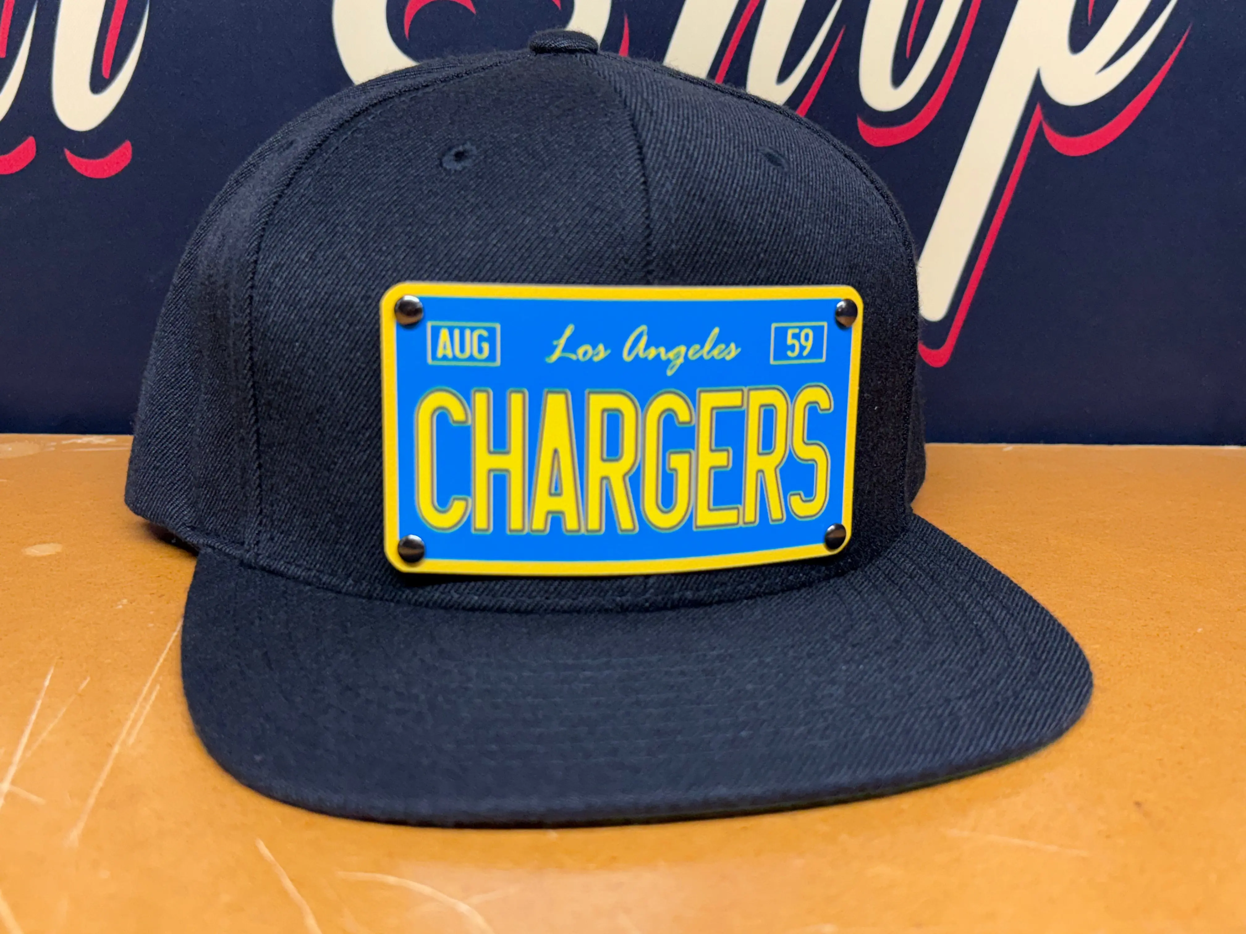 Customizable License Plate Chargers Plaque Hat - OSPS Chargers Plaque Style