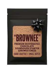 BROWNEE - Chocolate Rapid Rise Sourdough Starter (Unsweetened) Dried for Baking Sourdough Bread - Established, Strong and Active, Dehydrated, Bake, Nata, Baking Powder Cookies Muffins Baked