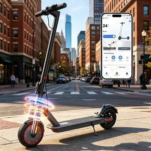A2026 Upgraded Folding Electric Scooter for Adults & Kids | 8.5"/10"/14" Tires | 16-22 Mph Top Speed | 12-50 Miles Long Range | Dual Braking & Suspension | App Control | With Seat & Storage Bag, All-Terrain, Multi-Size