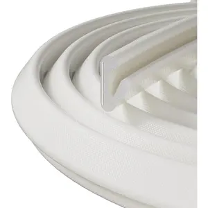 19.7ft V-Shape Thin Weather Stripping Door Frame Seal Strip,Self-Adhesive Door Small Gap Filler for Winter Insulation, Weatherstripping for Door Draft Stopper Light Blocker,White