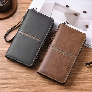 Fashion Men's Long Clutch Wallet Large Capacity Zipper Phone Purse Card Holder Hand Bag