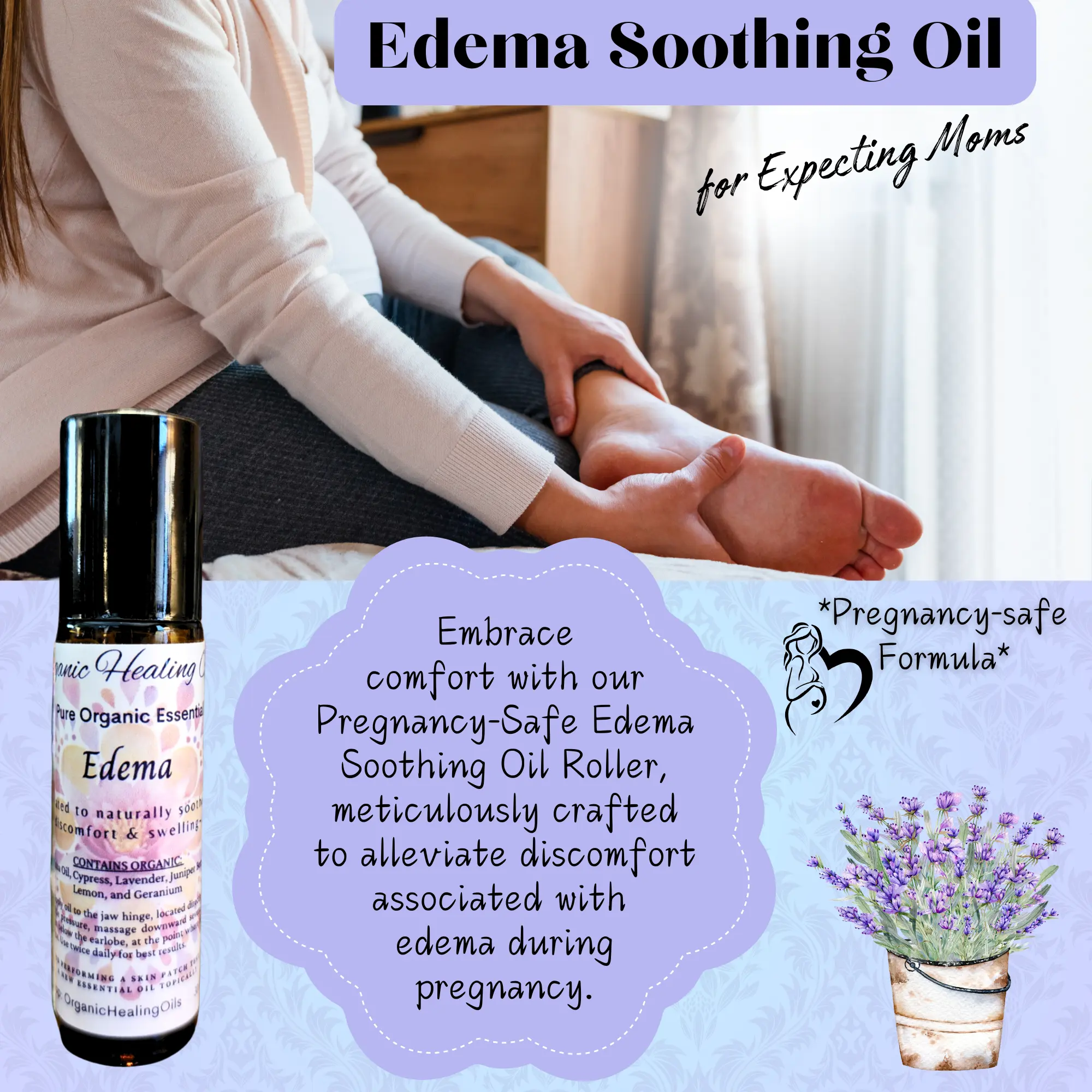 Edema Soothing Oil | Pregnancy Safe | 10ml Roller