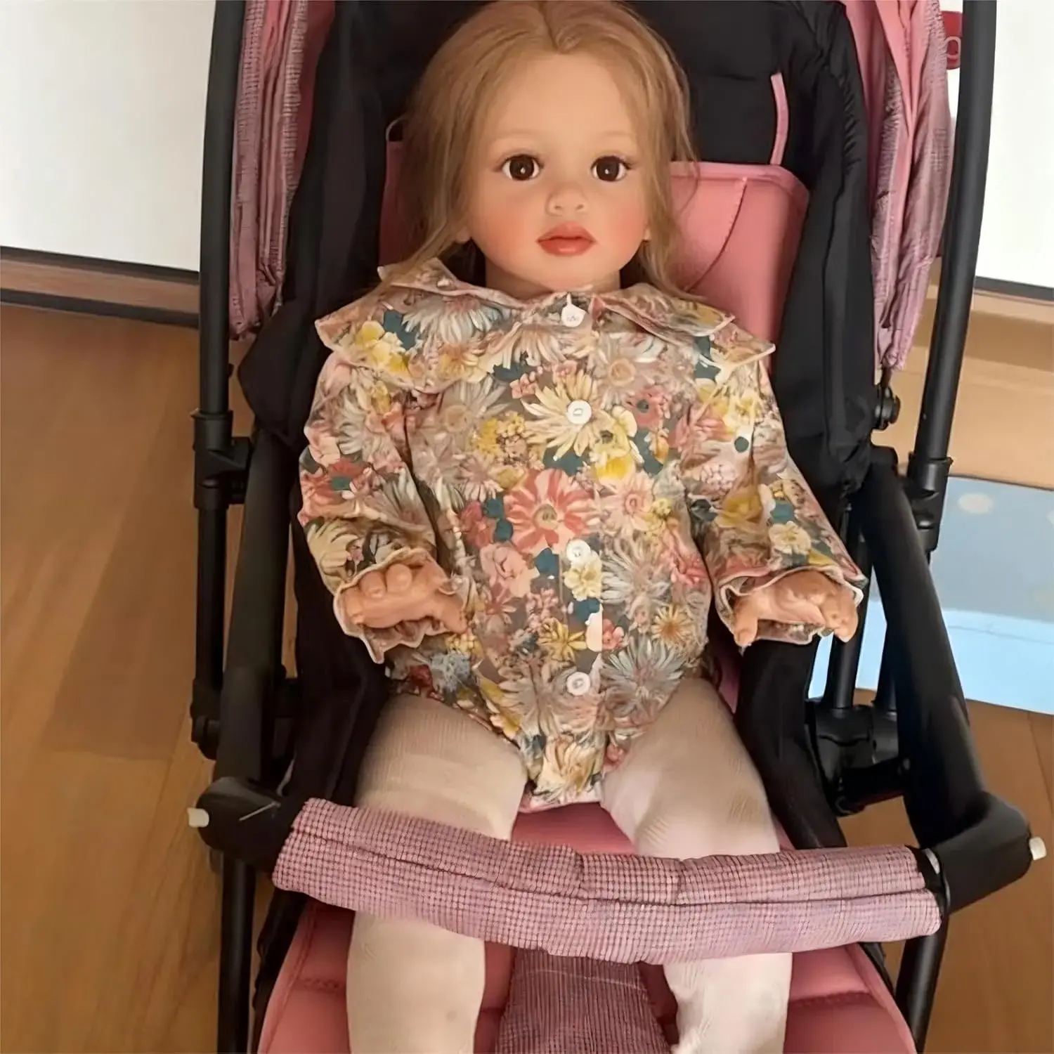 26-Inch (66cm) Curly Pippa Reborn Toddler Girl Doll, Princess Soft Vinyl Cloth Lifelike Toy Set, 3.8lbs (1.8kg) Unisex Non-Bath Doll for Kids 3+, Christmas Gift, Collector Item, Children Development Aid
