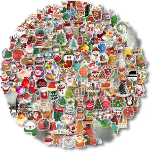200 Pcs Cute Christmas Vinyl Stickers for Water Bottles, Scrapbooking & Crafts – Fun Holiday Party Favors, Xmas Gifts for Kids & Adults