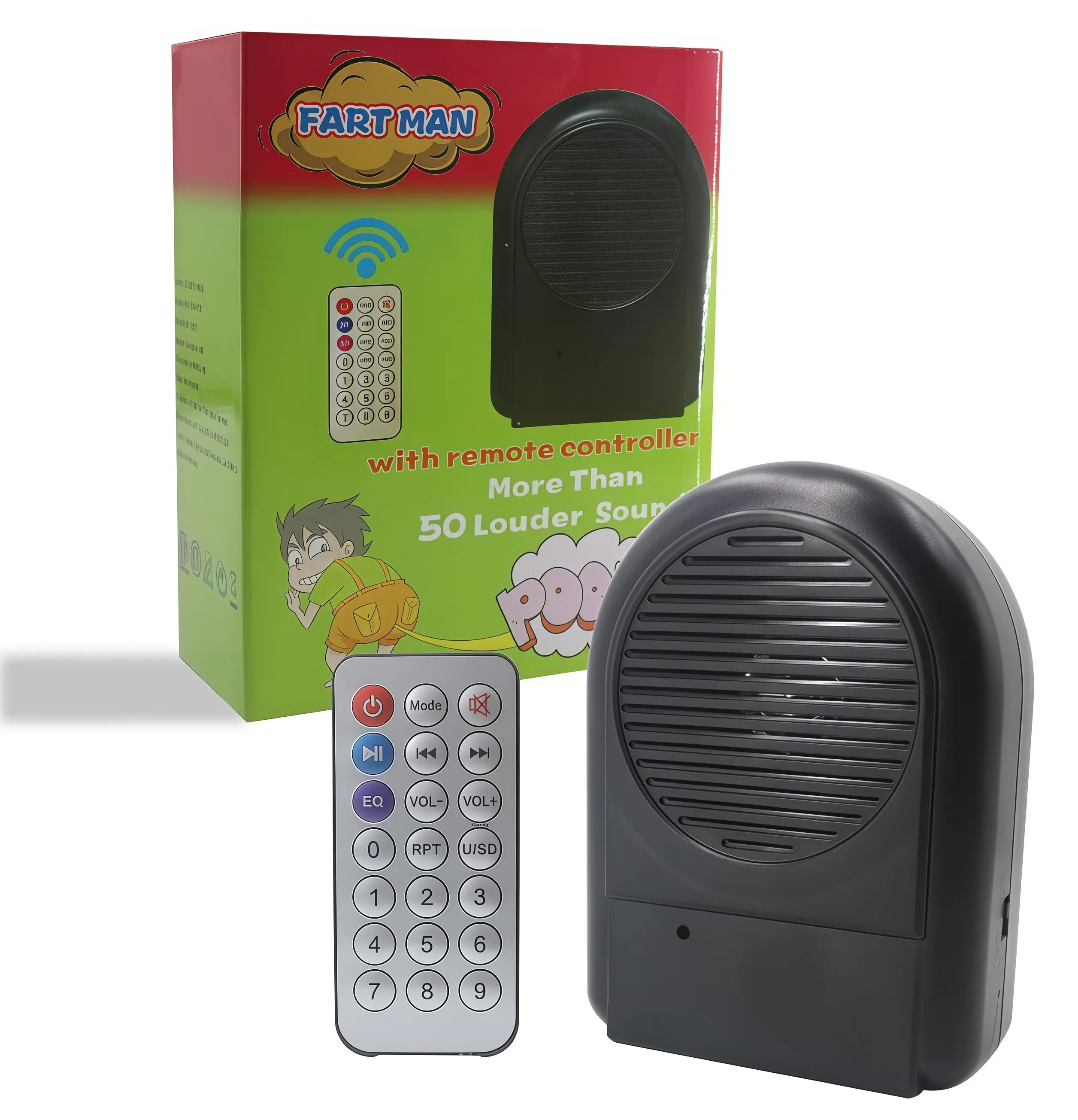 Fart Machine with Remote Control 50 Voices Multiple Realistic Fart Sounds Fart Prank Toys Office Humor Prank Gifts Pocket Size Christmas Gifts