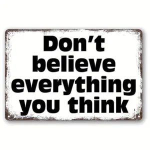 1pc, Vintage Metal Tin Sign with Inspirational Quotes, 8x12 inches, Wall Hanging Decorative Plaque for Home, Office, Living Room, Bedroom, Multipurpose Use, Motivational Art