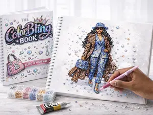 The ColorBling Book - Adult Coloring Book with Bedazzling Rhinestone Craft Experience, Fun Gifts for Hobbyists