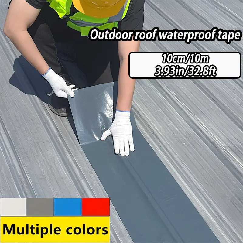 Roof Leak Repair, 3.94in (W) * 11yd (L), High Low Temperature Resistant (-76°F To 230°F), UV & Corrosion Resistant, Quick Leak Repair For Rusty Roofs Wood Structures & Corrugated Tiles