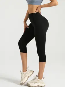 Women's High-Waisted Sporty Leggings, Stretchy Gym Yoga Pants, Soft Fabric Running & Workout Wear, Comfortable All-Season Activewear