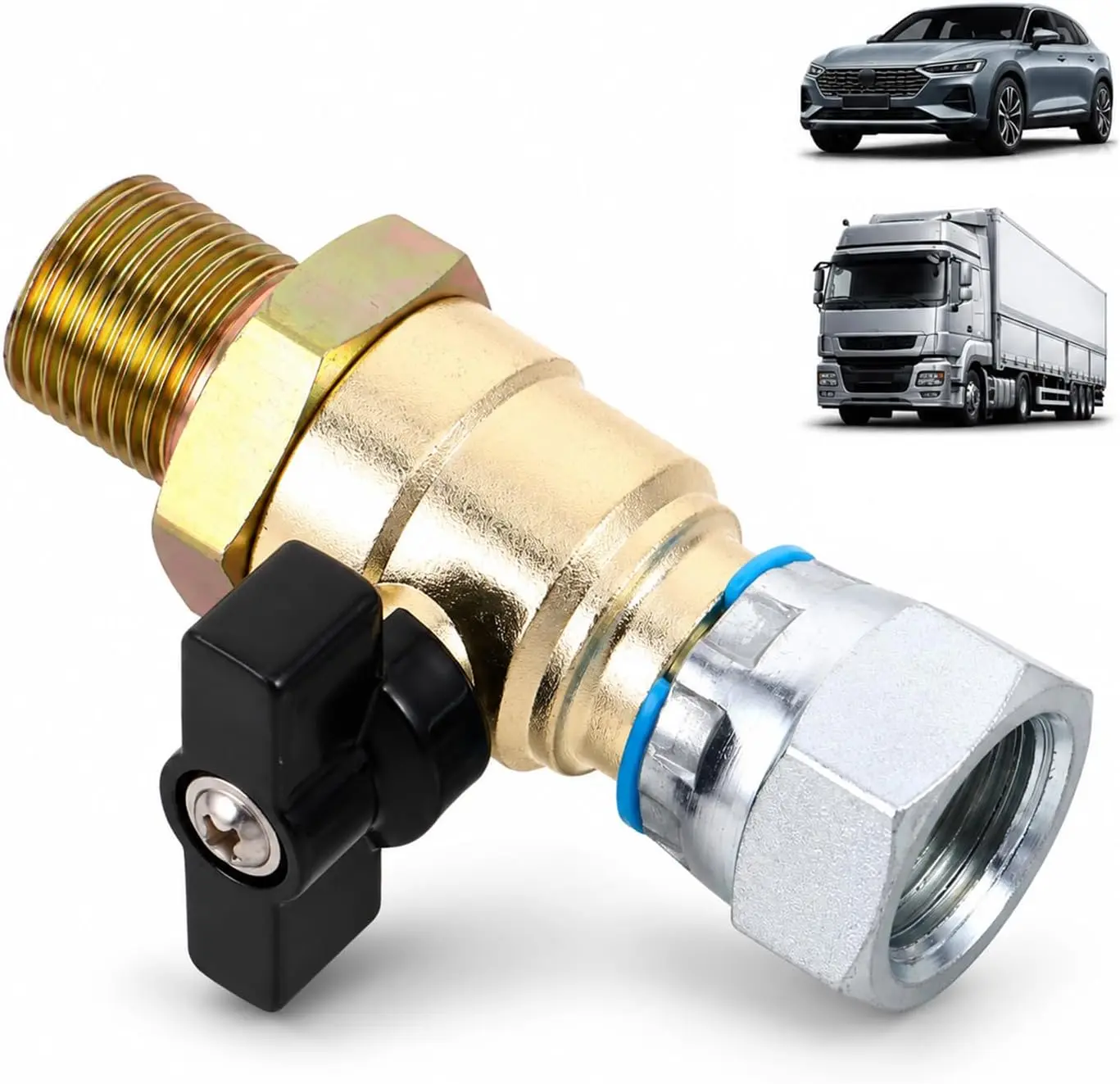 Universal Air Brake Cut-Off Valve, Front Wheel Brake Shut-Off Valve Replacement for Cars, Trucks & Commercial Vehicles, Easy Install Brake Control Valve