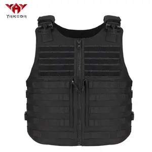 YAKEDA Zipper Hunting Vest, Tactical Chest Vest Full Coverage, Molle Expansion System, Adjustable Straps, Fits Different Body Types, Versatile Pouches