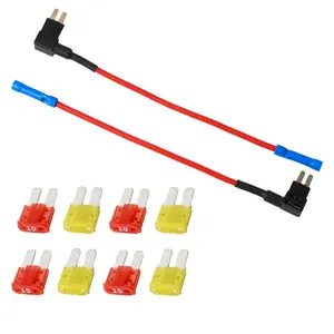 Blade Fuse Holder Fuse with 10A, 20A-Tap 12V Car Add-a-Circuit Fuse TAP Adapter For Micro2 Blade Fuse (2 Sets)