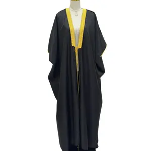 A Traditional Mens Black Bisht with Golden Trim