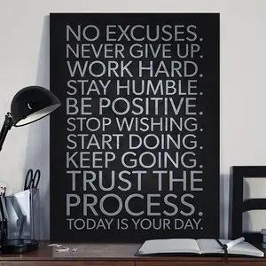 English Proverb Inspirational Canvas Painting Poster - 11.81 x 15.75 Inch Wall Art for Living Rooms, Bedrooms, Dining Rooms, Motivational Quote
