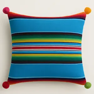 Alebrije Imports - Zarape Pillow cover (2 pz) - Serape Throw Pillow Cover – Traditional Mexican Textile