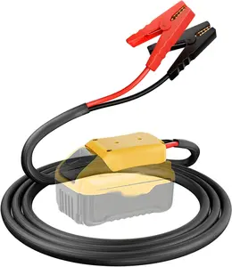 jumper Cables with Adapter for Dewalt 20V Battery, 3.3FT 8AWG Portable Battery Dewalt Jumper Starter Automotive Booster Cables Power for Car Jump Starting Using Tool