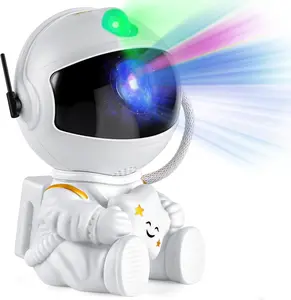 Astronaut Star Projector Night Light - Galaxy Nebula Ceiling Lamp, Mannequin Heads, Room Decor, Ideal Gift for Kids' Bedrooms