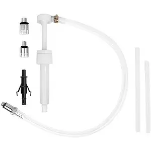 Transmission Fluid Pump Kit, 8cc Oil Suction Pump Kit, Differential Fluid Pump with 3/8 Inches Swivel & 8mm 10mm Adapters, Fluid Pump for Standard Quart Bottles for   (White)