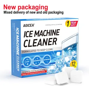 Newly packaged AGICEA 12-piece ice maker cleaner descaling agent, upgraded formula, suitable for household ice maker cleaner, ice machine cleaner