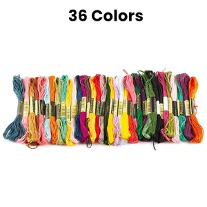 Random Color Cross Stitch Thread, Durable DIY Colorful Cross Stitch Embroidery Line, Hand-woven Embroidery Line for DIY Craft Handmade Projects