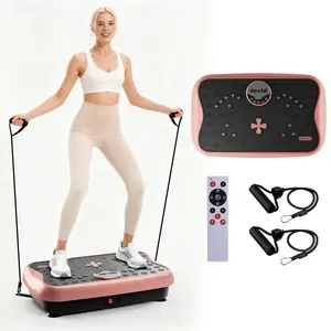 HopHorse Professional Vibration Plate - 330lbs Heavy Duty Platform for Muscle Activation, Home Gym Equipment with 4vibration plate exercise machine  Speeds & Bands - Silent Tech, Full Body Workout in 10 Mins,Health Gift