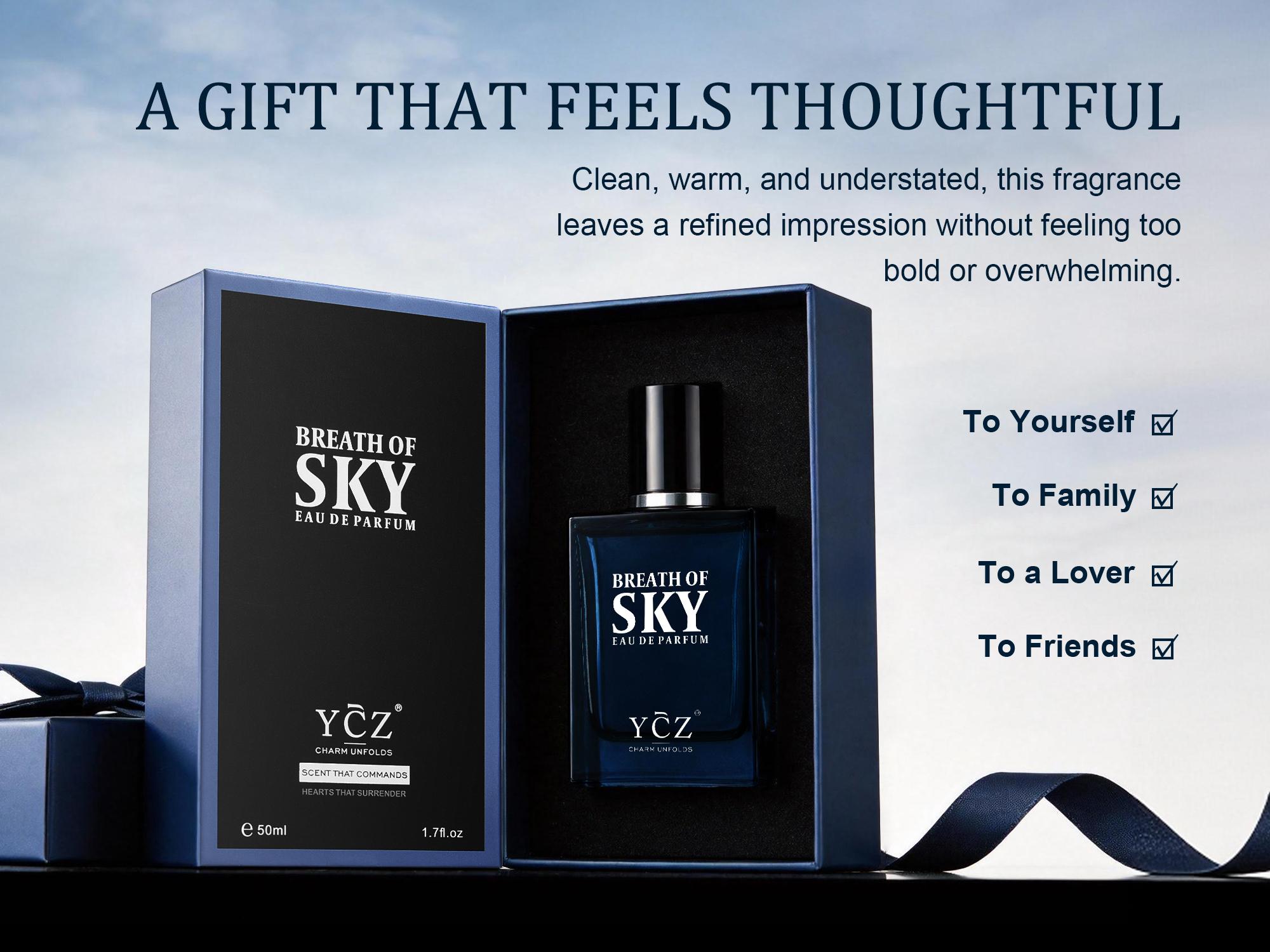 YCZ Breath of Sky Eau de Parfum Unisex | Fresh Airy Aromatic Woody Fragrance with Orange Blossom, Rose, Vanilla, Amber & Musk | Elegant Arabian Perfume Luxurious Gift for Him & Her