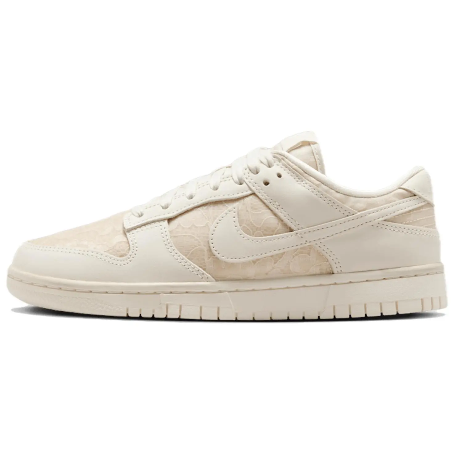 Nike Wmns Dunk Low 'Lace Pack - Soft Pearl', Women, Shoe, Casual, Sneaker, Footwear, Everyday, Sports Shoes, Clean Look, Classic, Closed