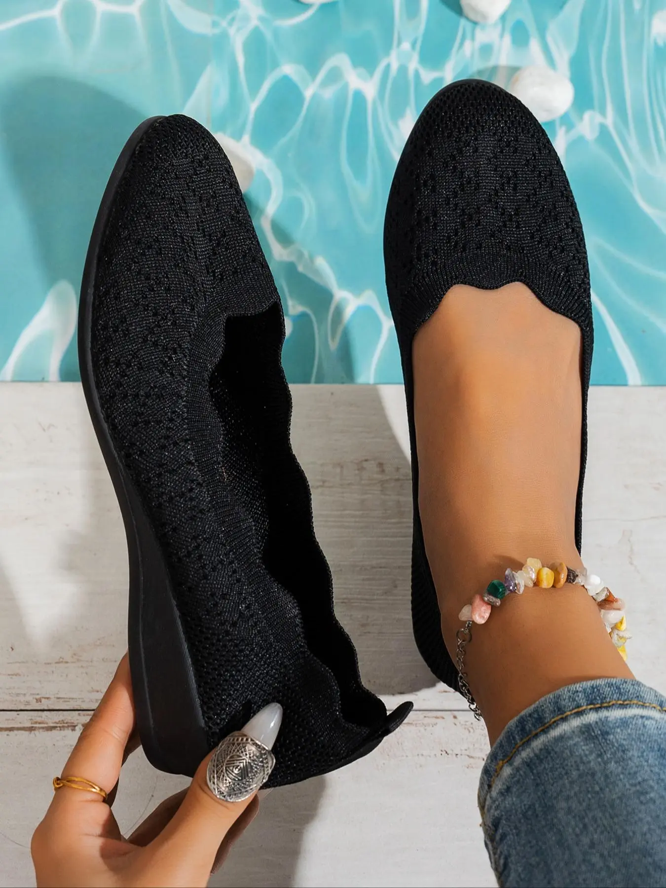 Women's Solid Color Round Toe Lightweight Slip on Sneakers, Casual Comfortable Breathable Sports Shoes, All-match Commuter Shoes for Work & Daily Wear, Girl, Casual Fashion Shoes, Casual Summer Shoes, Breathable Summer Footwear