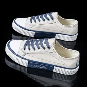 Women's Chic Canvas Sneakers Contrast Low-Top Detail Soft Sole Casual Indoor Outdoor Shoes