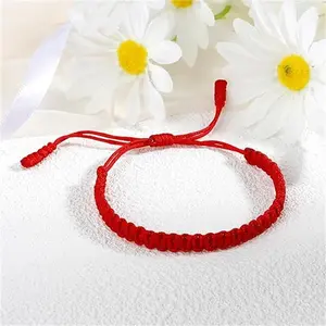 Handmade Bracelet Protection Gifts : Braided Red String Adjustable Amulet