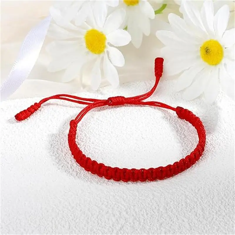 Hand-Braided Red String Amulet Bracelet - Adjustable Sliding, Stainless Steel Bracelet, Gift for Newborn Babies & Costume Jewelry Enthusiasts, Gift For Babies, Lead-Free, Toddlers, Good Luck Charm, Christmas, Handmade With Care, Basic, Birthday, Elegant,