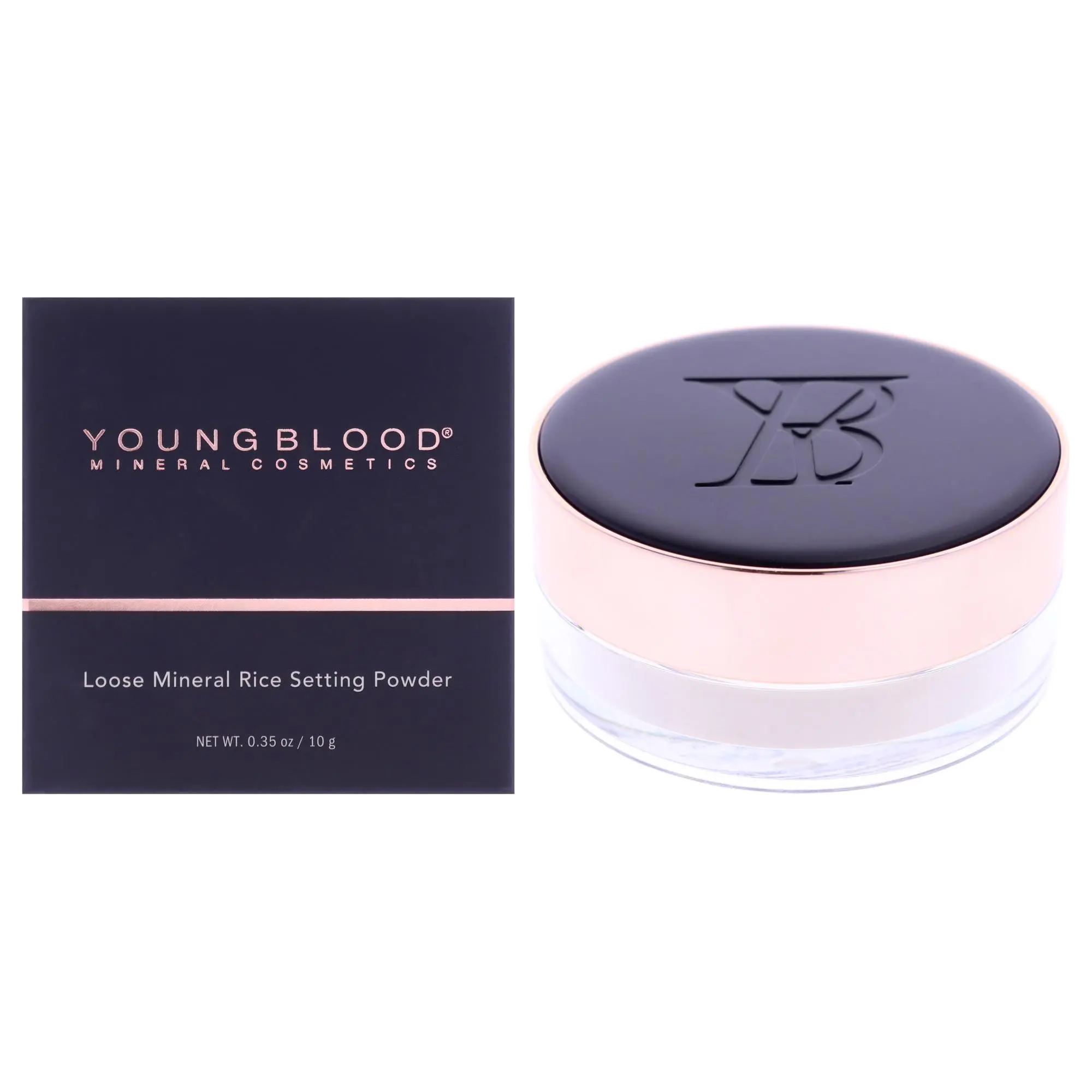 Youngblood Loose Mineral Rice Cosmetic Setting Powder - Lightweight Face Makeup for Women, Creates Natural Makeup Look - 0.35 oz