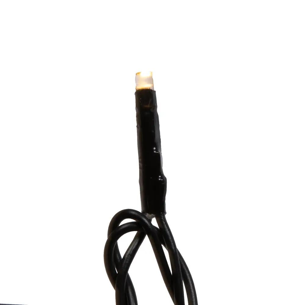 Vickerman X17K241 144 Light x 24 ft. Cluster LED Christmas Light Set with Black Wire, Warm White, Household Items Decor