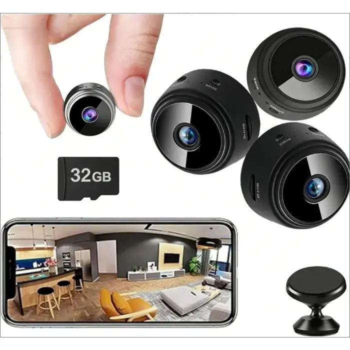 [NEW] A9 Mini Security Camera, 1080P HD WiFi Mobile Surveillance Cam with Motion Detection, 32GB Support, Smart Home Baby Monitor for Indoor Outdoor Use