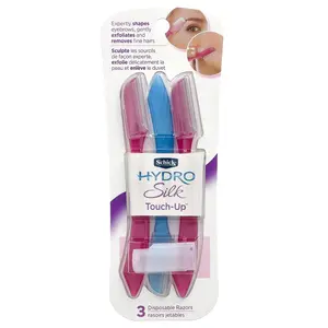 Schick Hydro Silk Touch Up, Assorted Colors, 3 Disposable Razors