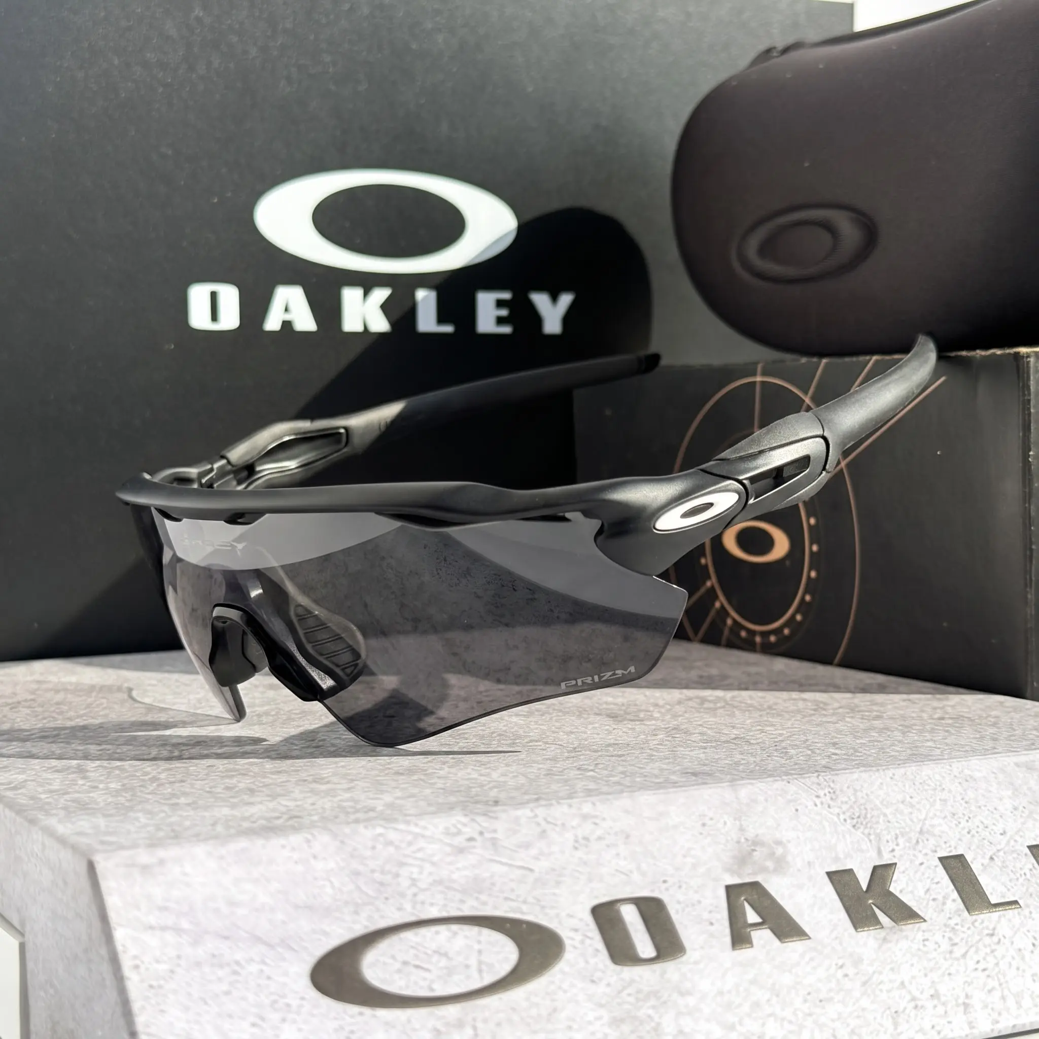 Oakley Sport Shield Sunglasses Wraparound UV Protection Outdoor Glasses for Cycling Fishing Hiking