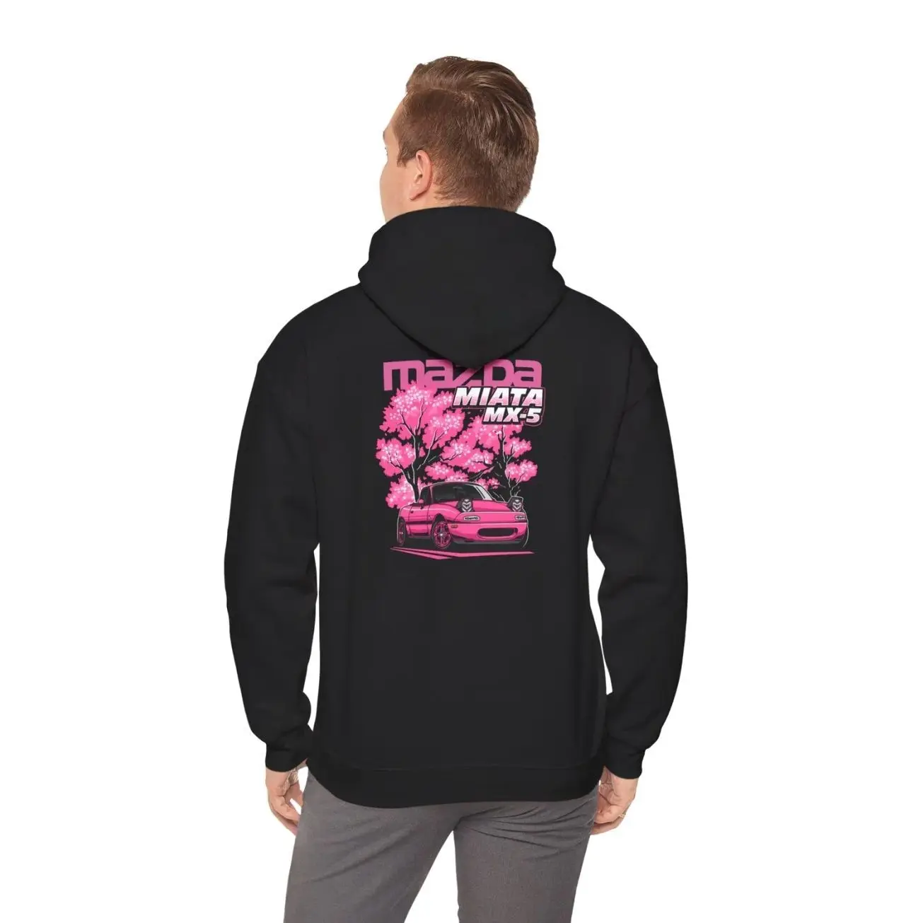 Miata MX-5 Sakura Hoodie | JDM Car Culture Shirt | Japanese Car Sweatshirt T-Shirt 2 Sided, Gift for Car Lovers