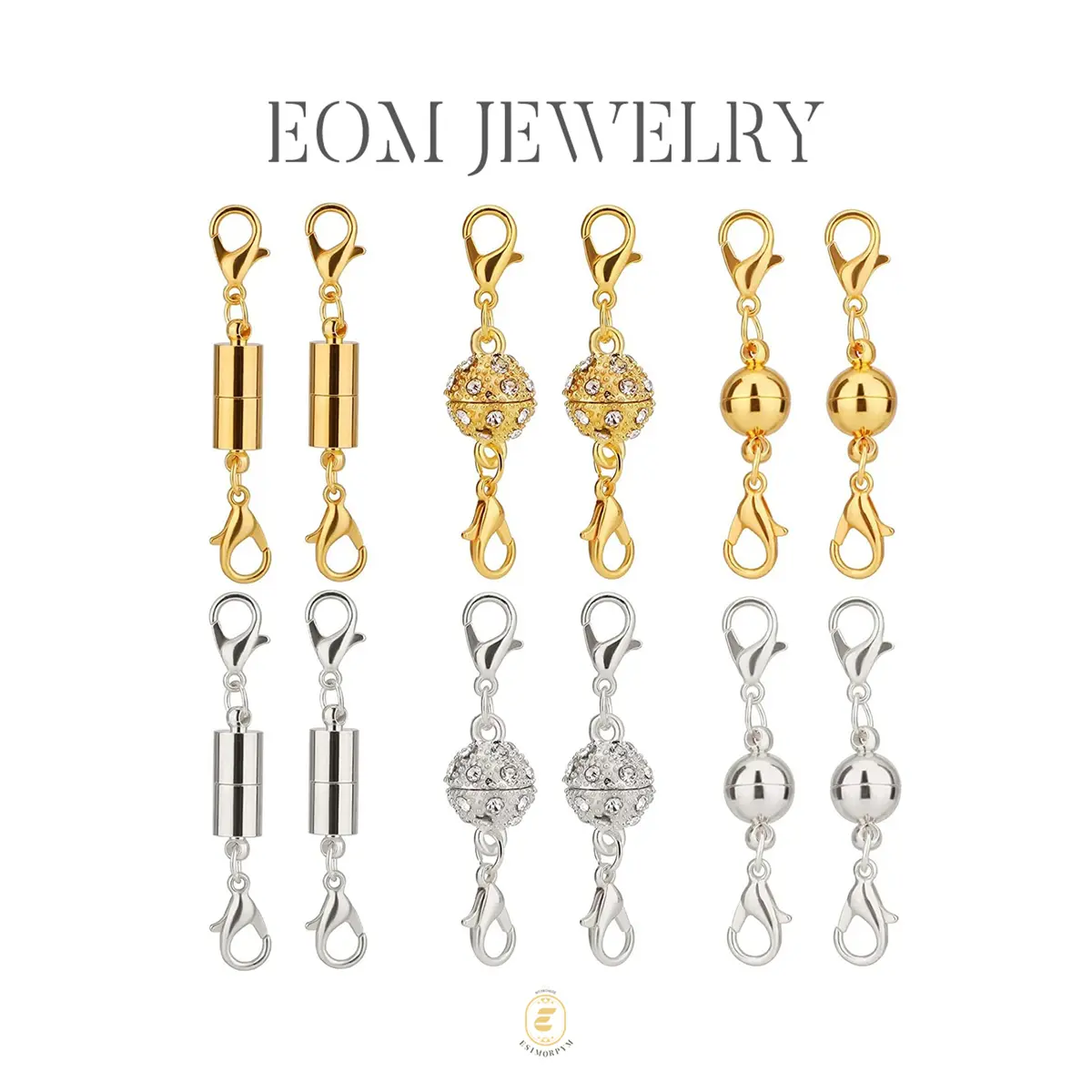 12 Pieces Magnetic Jewelry Clasps Lobster Clasp Extender Clasp for Necklace Bracelet Jewelry DIY Accessories Practical Gifts