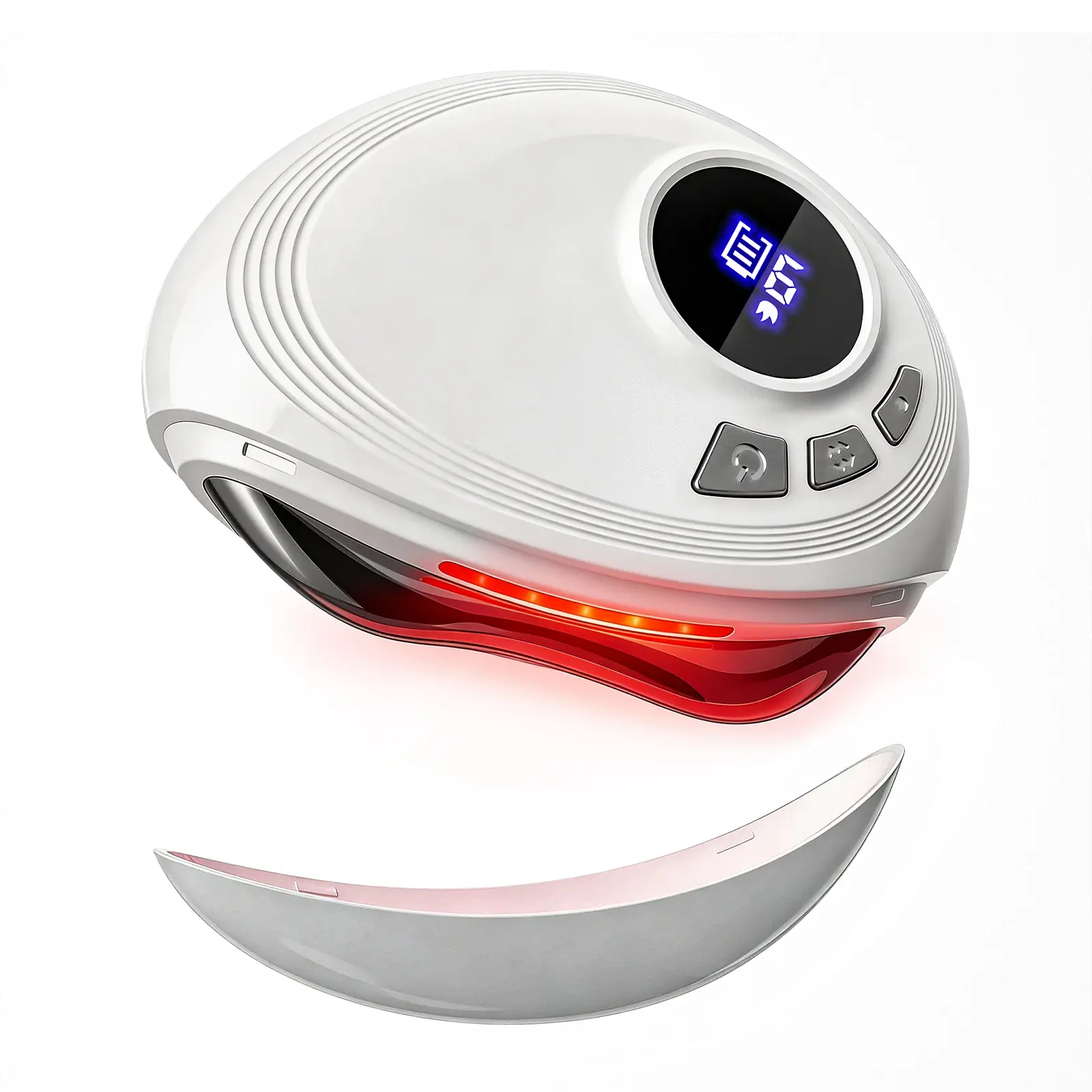 SHMHE Smart Electric Gua Sha Tool for Face Sculpting & Massaging with 9-Level Heat Vibration & Red Light Anti-Aging Neck Lift Waterproof Sensitive Facial Brush 400mAh