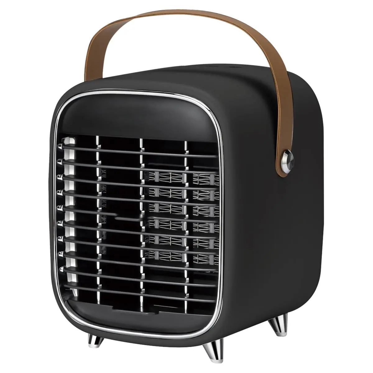 Zummy Portable Home Heater - Compact, Safe 2-Jack Wall Plug, 120V AC Household Appliance with Heat Control, Multiple Modes, Luminous Rustic Fireplace Vibe, Backlit Feature for Home Office, Dorm, Nightlight
