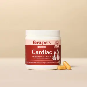 Fera Pets Cardiac Support for Dogs & Cats – Vet‑Formulated Heart Health Supplement with Taurine, Organic Hawthorn Berry, L‑Carnitine & CoQ10