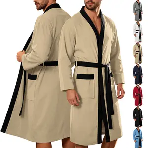 Men's Ultra-Soft Plush Robe, Comfortable Fleece Sleepwear for Spa & Shower, Luxurious Hotel Quality Lounge Robe