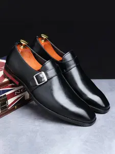 Men's Business Formal Belted Design Classic Pointed Toe Dress Shoes, Fashionable Solid Color Oxford Shoes for Work Office, Male All-match Commuter Shoes for Daily Wear