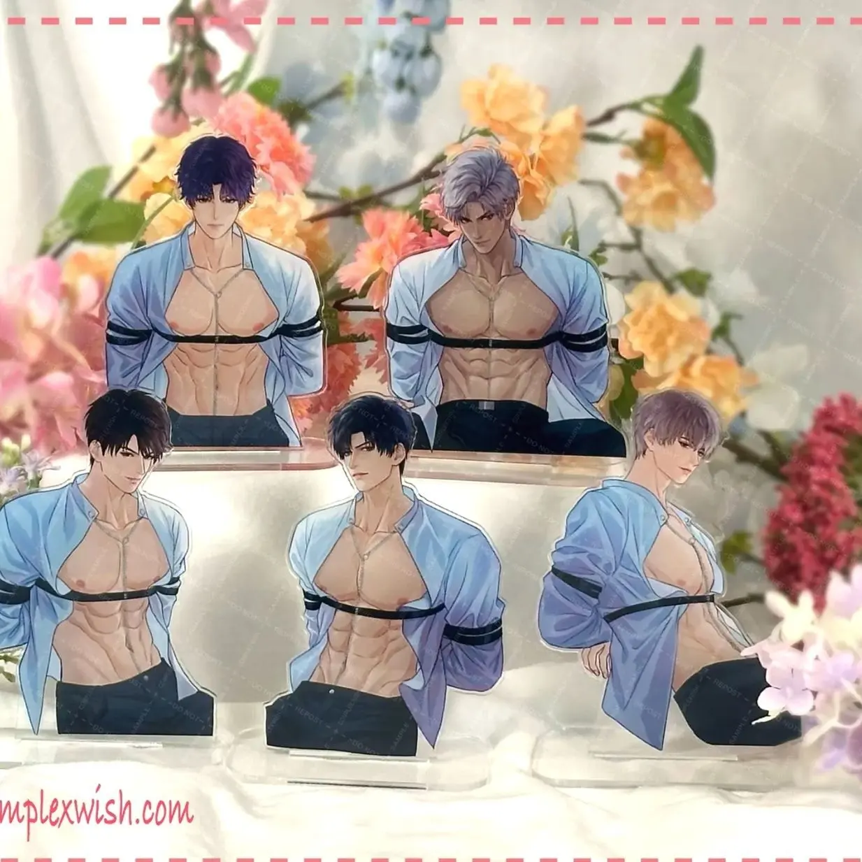 Love and Deepspace tied-up standees | Sylus | Zayne | Caleb | Rafayel | Xavier