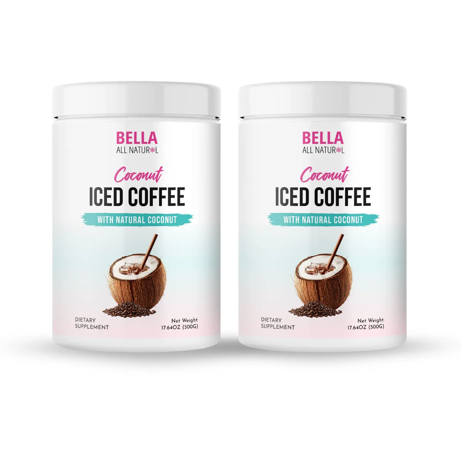 2 Pack Bella All Natural Coconut Iced Coffee - 500g