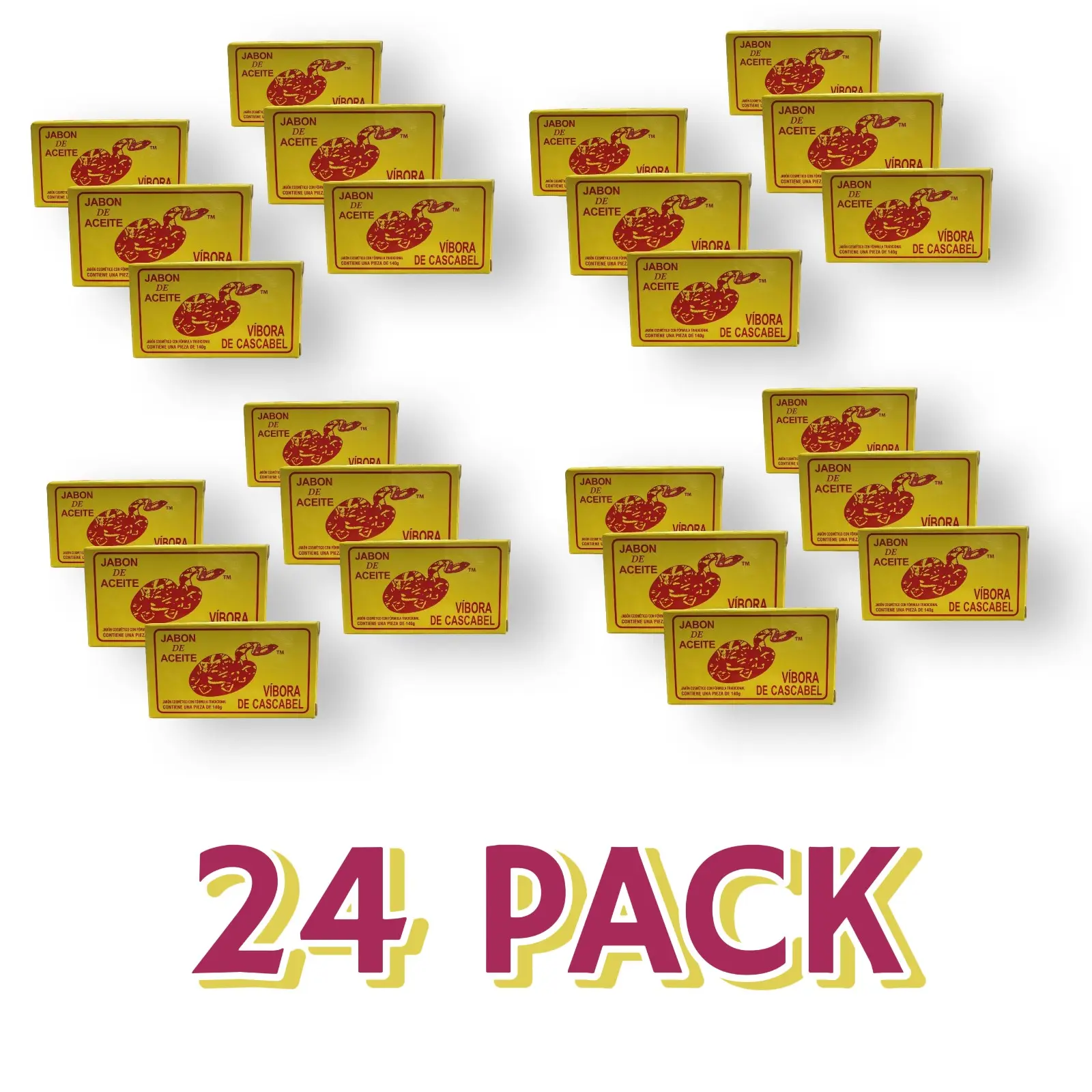 24-Pack Facial & Body Cleansing Soap Bars 140g (4.23 oz ea) – Daily Moisturizing & Purifying Cleanser Bar for Blemish-Prone Skin – 100% Vegan Skincare