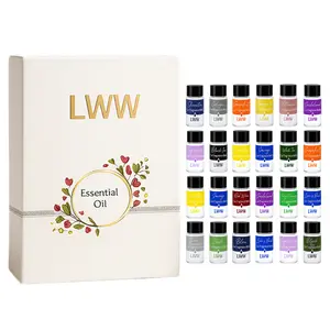 LWW Essential Oil Set 24-Pack 10 mL Each Assorted Scents for Diffuser & Car Freshener Refill Home Office Aroma Fragrance