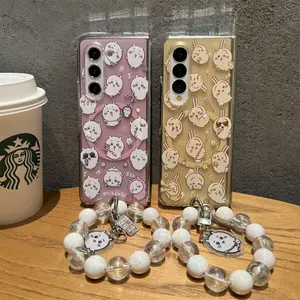Applicable to Samsung zfold7 mobile phone case folding screen zfold6 magnetic protective case zfold5 transparent anti-drop case zfold4 all-inclusive zfold3 cartoon female flip