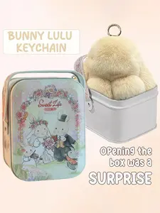 Cute Bunny Lulu Rabbit Keychain, Soft & Fluffy Design, Ideal for Valentines Day Gifts, Perfect Accessory for Everyday Use