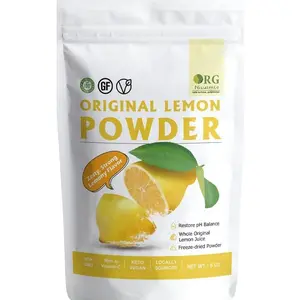 Lemon Powder,Whole Lemon Juice Freeze Dried Powder Strong Lemony Flavor 8 Oz